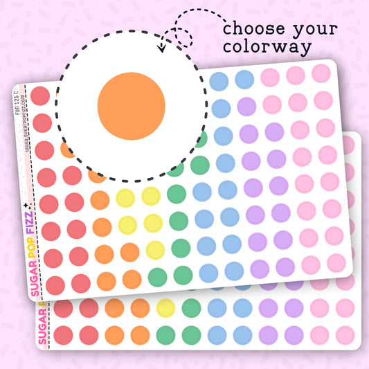 Circle Functional Stickers (LARGE) - FUN125c