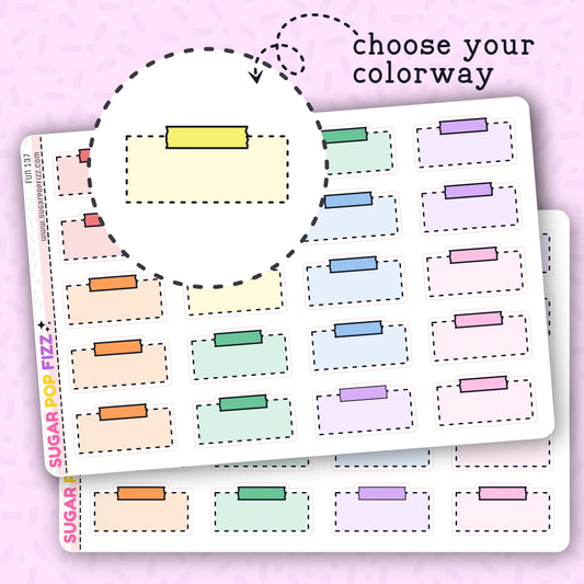 Washi Boxes Functional Stickers (2 sizes) - FUN137