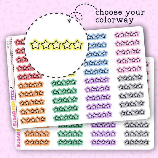 5 Star Review Functional Stickers - FUN141