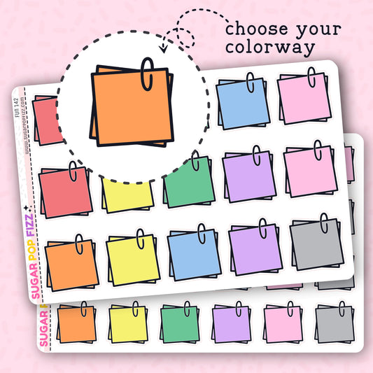 Clipped Papers Functional Stickers (2 sizes) - FUN142