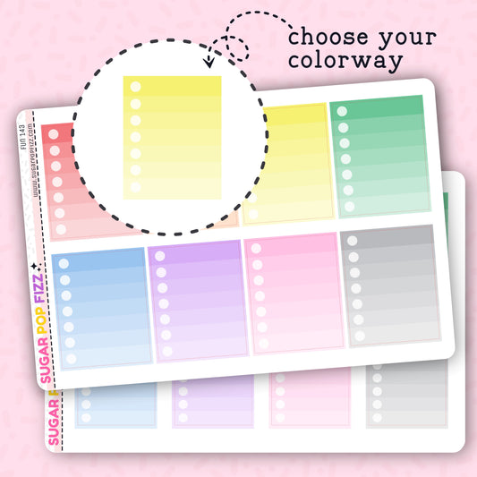 7 Checklist Box Functional Stickers (2 sizes) - FUN143
