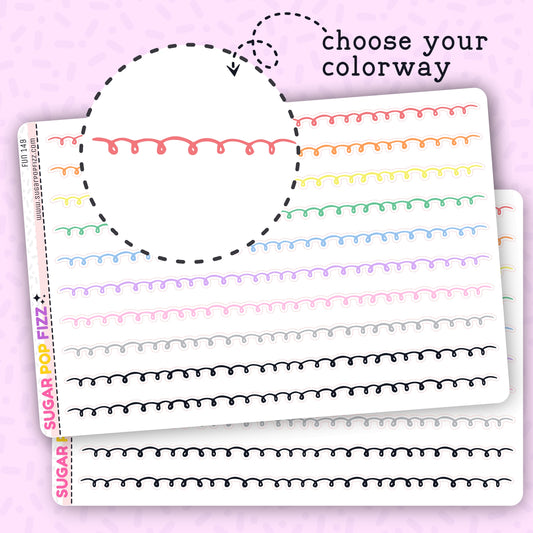 Squiggle Divider Functional Stickers - FUN149