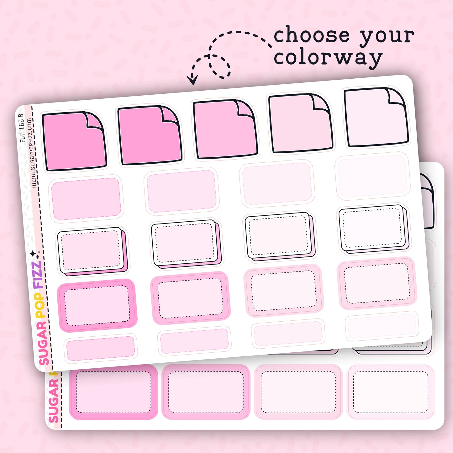 Sampler Sheet 1 Functional Stickers (2 sizes) - FUN168