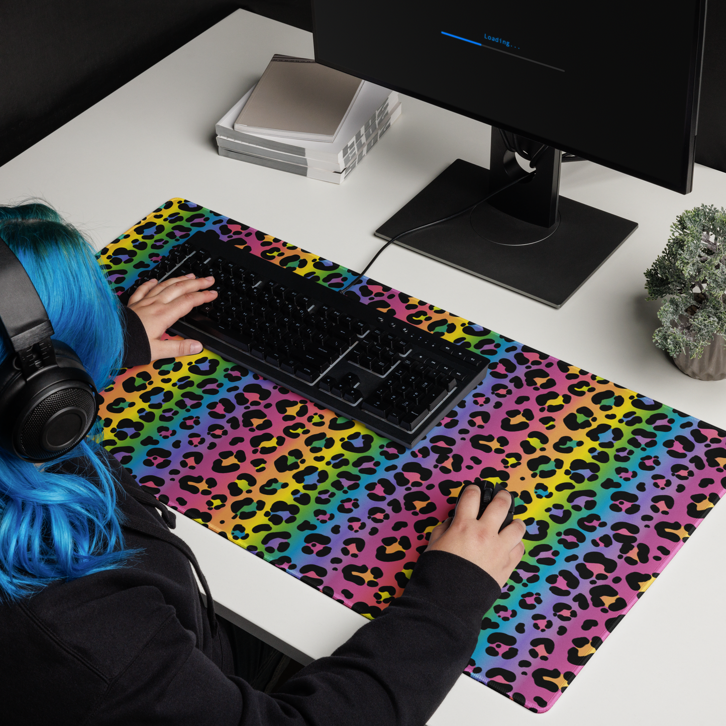 Rainbow Leopard Desk Pad - RETIRING 12/6