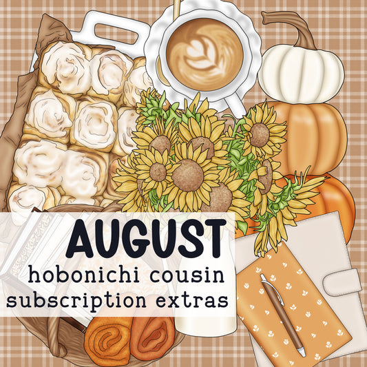 August Hobonichi Cousin Subscription Extras