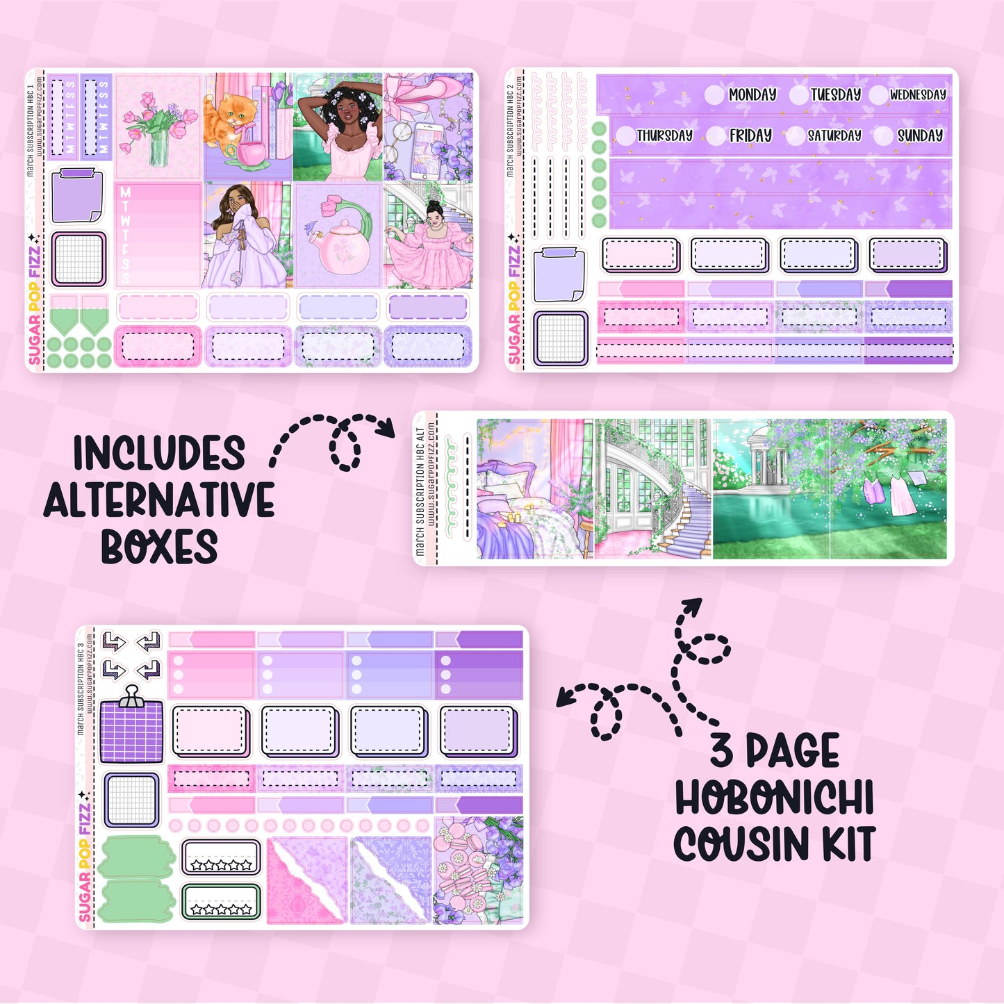 March Hobonichi Cousin Subscription Extras