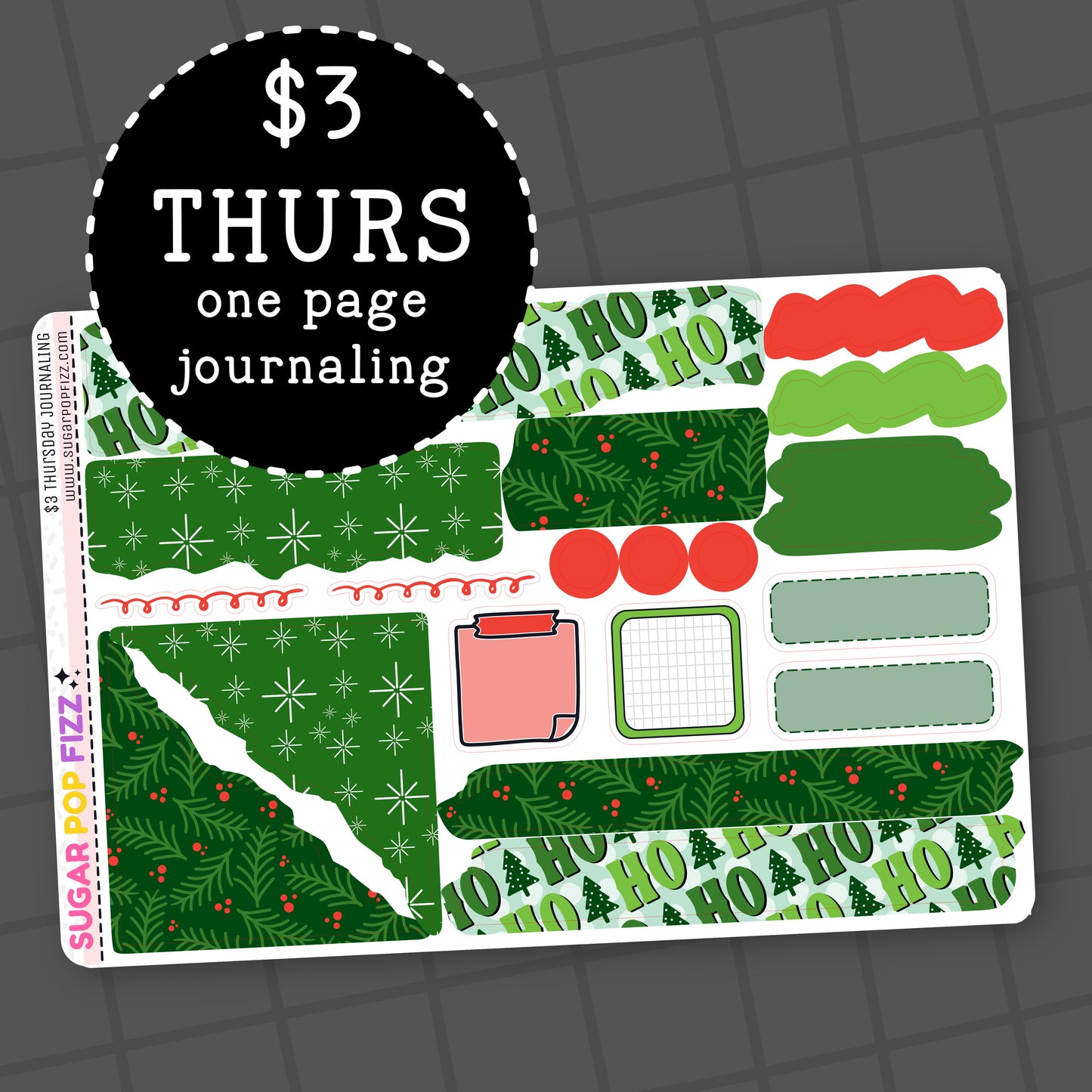 Green Ho Ho - $3 Thursday - Journaling