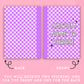 Purple Checkered - CUSTOM - Hobonichi Cousin Cover Sticker - HBCC110