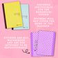 Purple Checkered - CUSTOM - Hobonichi Cousin Cover Sticker - HBCC110