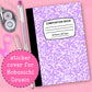 Purple Composition - Hobonichi Cousin Cover Sticker - HBCC112