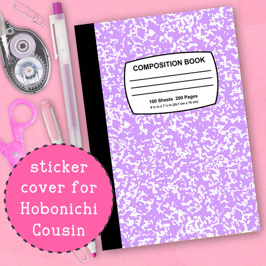 Purple Composition - Hobonichi Cousin Cover Sticker - HBCC112