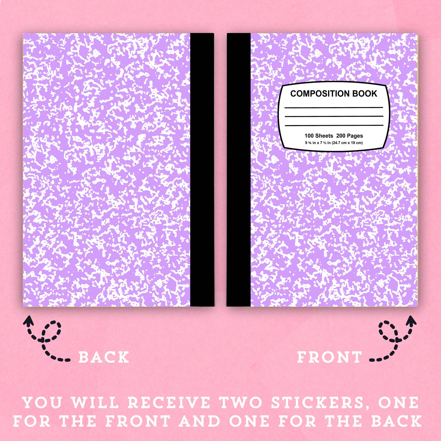 Purple Composition - Hobonichi Cousin Cover Sticker - HBCC112