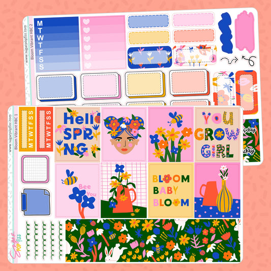Bloom Vibrant Hobonichi Cousin Weekly Kit