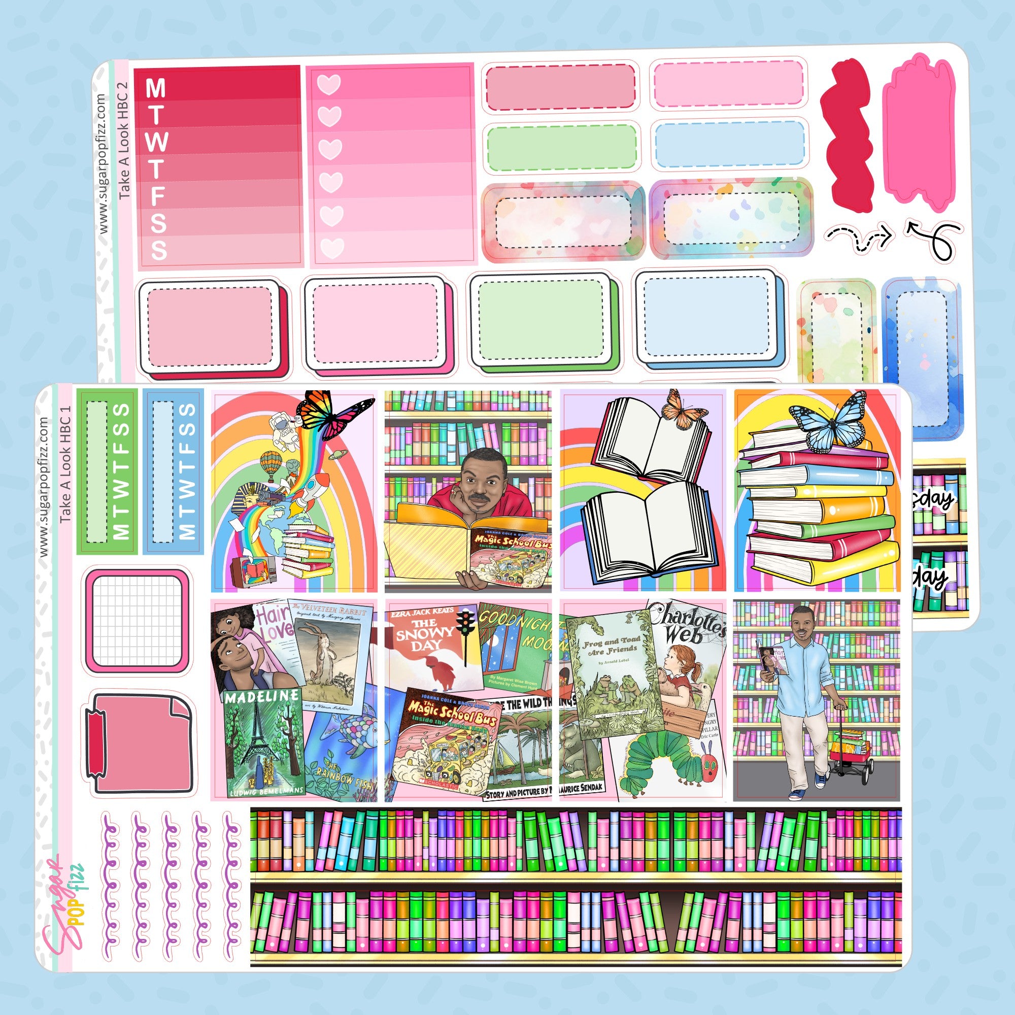HC47 Sunny Days Hobonichi Cousin Sticker Kit Weekly Sticker Kit 