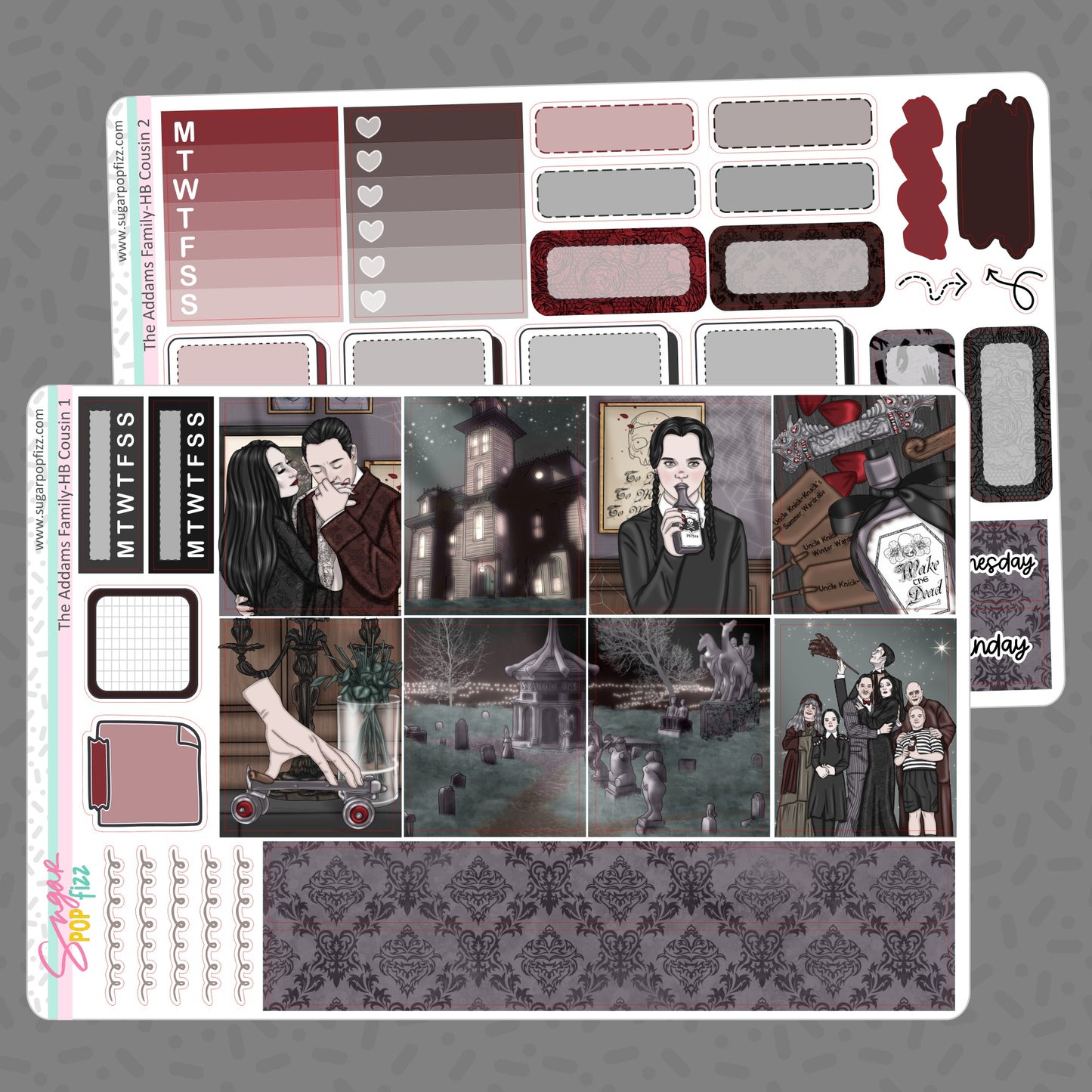 The Addams Family Hobonichi Cousin Weekly Kit