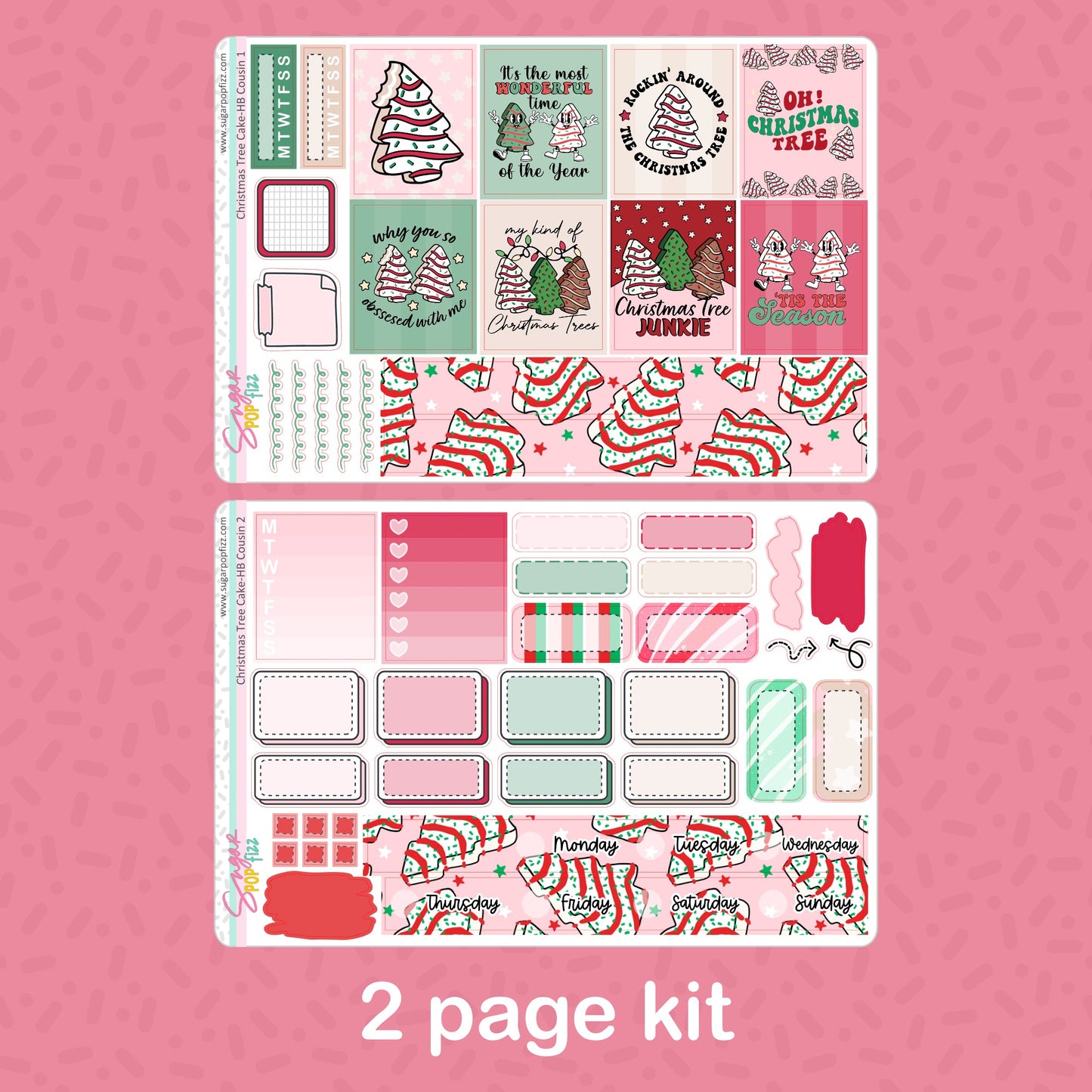 Christmas Tree Cake Hobonichi Cousin Weekly Kit