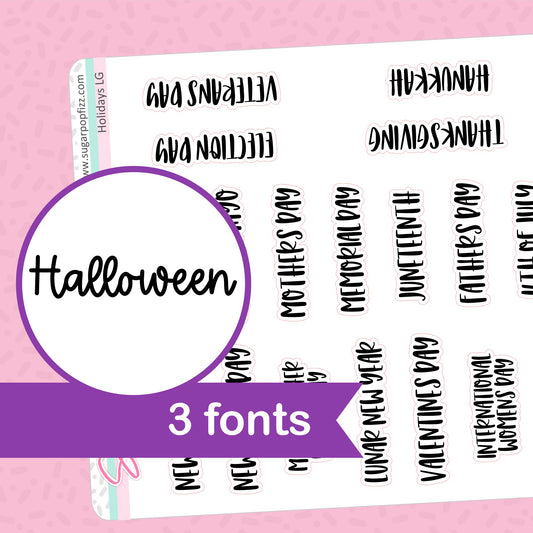 Holiday Script Stickers - LARGE