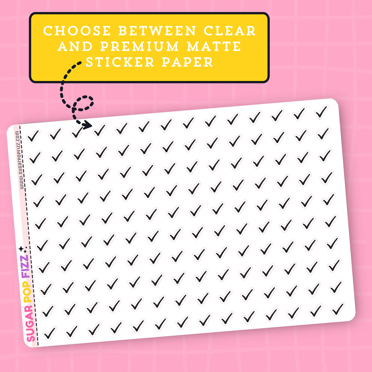 To Check Sticker Check Mark Stickers (SMALL) - HS111 – Sugar Pop Fizz