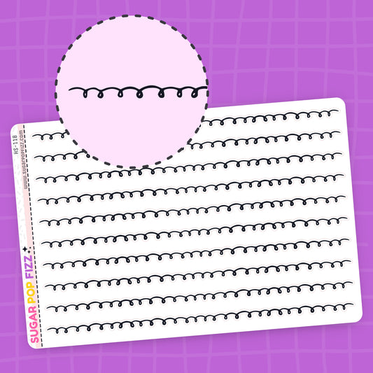 Squiggle Divider Sticker - HS118