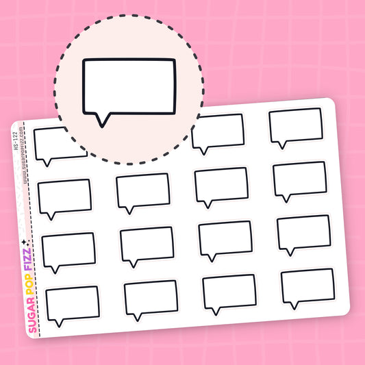 Tall Quote Boxes Functional Stickers (2 sizes) - HS122