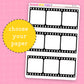 Large Film Strip Deco Stickers - HS133