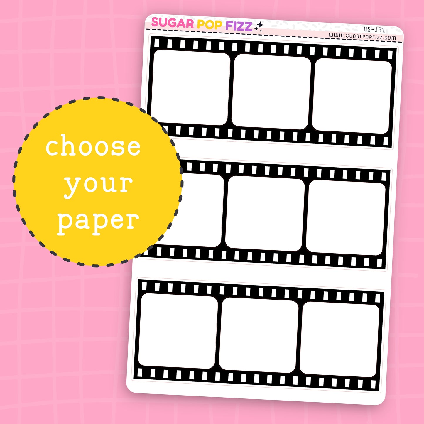 Large Film Strip Deco Stickers - HS133