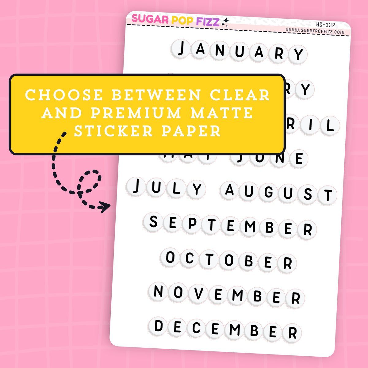 Bead Monthly Stickers - HS132