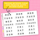 Large Bead Days of the Week Stickers - HS133
