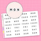 Bead Days of the Week Stickers - HS134