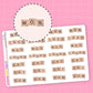 Scrabble Letters Days of the Week Stickers - HS138
