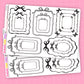 Black Bow Frame Stickers - HS142