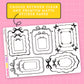 Black Bow Frame Stickers - HS142