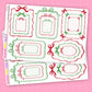 Holiday Bow Frame Stickers - HS143