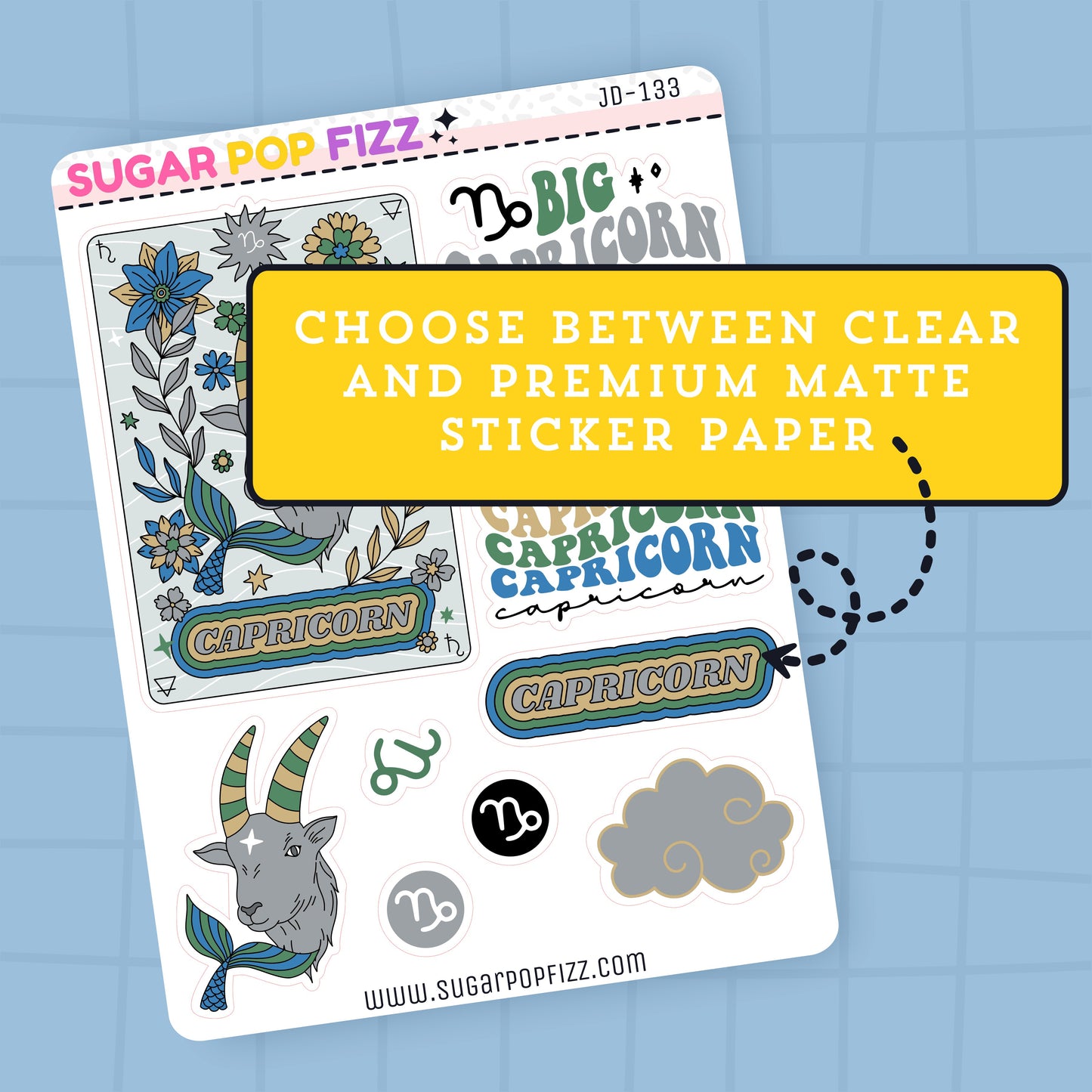 Capricorn Journaling Deco Stickers - JD133
