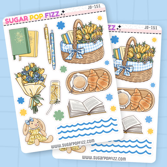 Cafe by the Sea Journaling Deco Stickers - JD151