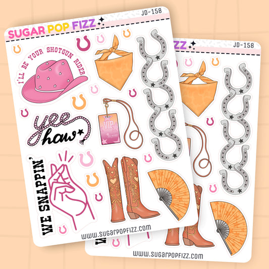Cowboy Festival Journaling Deco Stickers - JD158