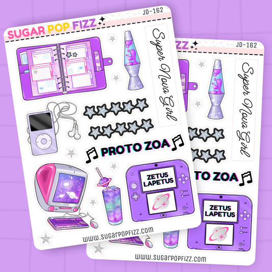 Super Nova Girl Journaling Deco Stickers - JD162
