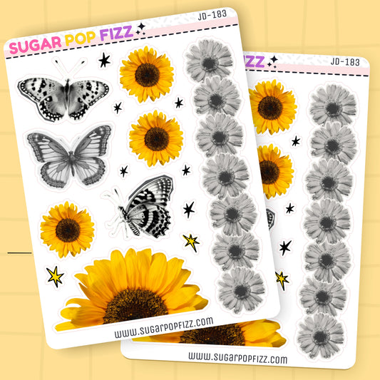 Sunflowers Journaling Deco Stickers - JD183