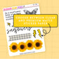 Sunflowers Journaling Deco Stickers - JD184