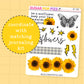 Sunflowers Journaling Deco Stickers - JD184