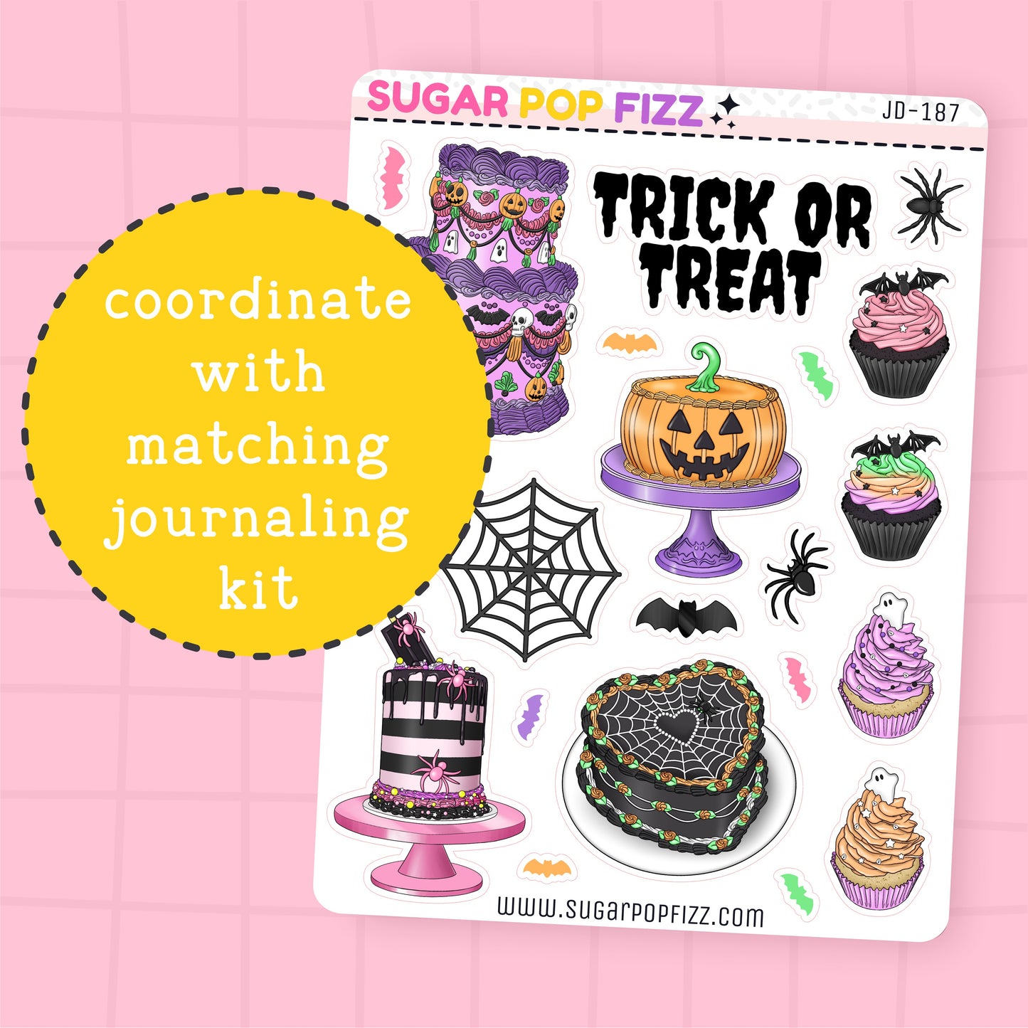 Halloween Cakes Journaling Deco Stickers - JD187