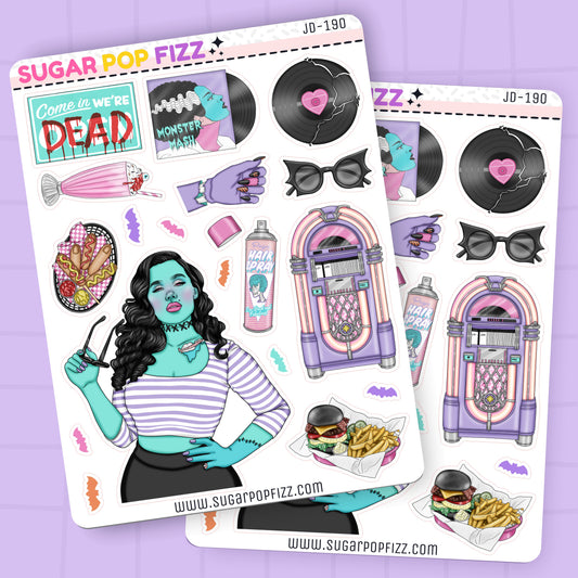 Monster Cafe Journaling Deco Stickers - JD190