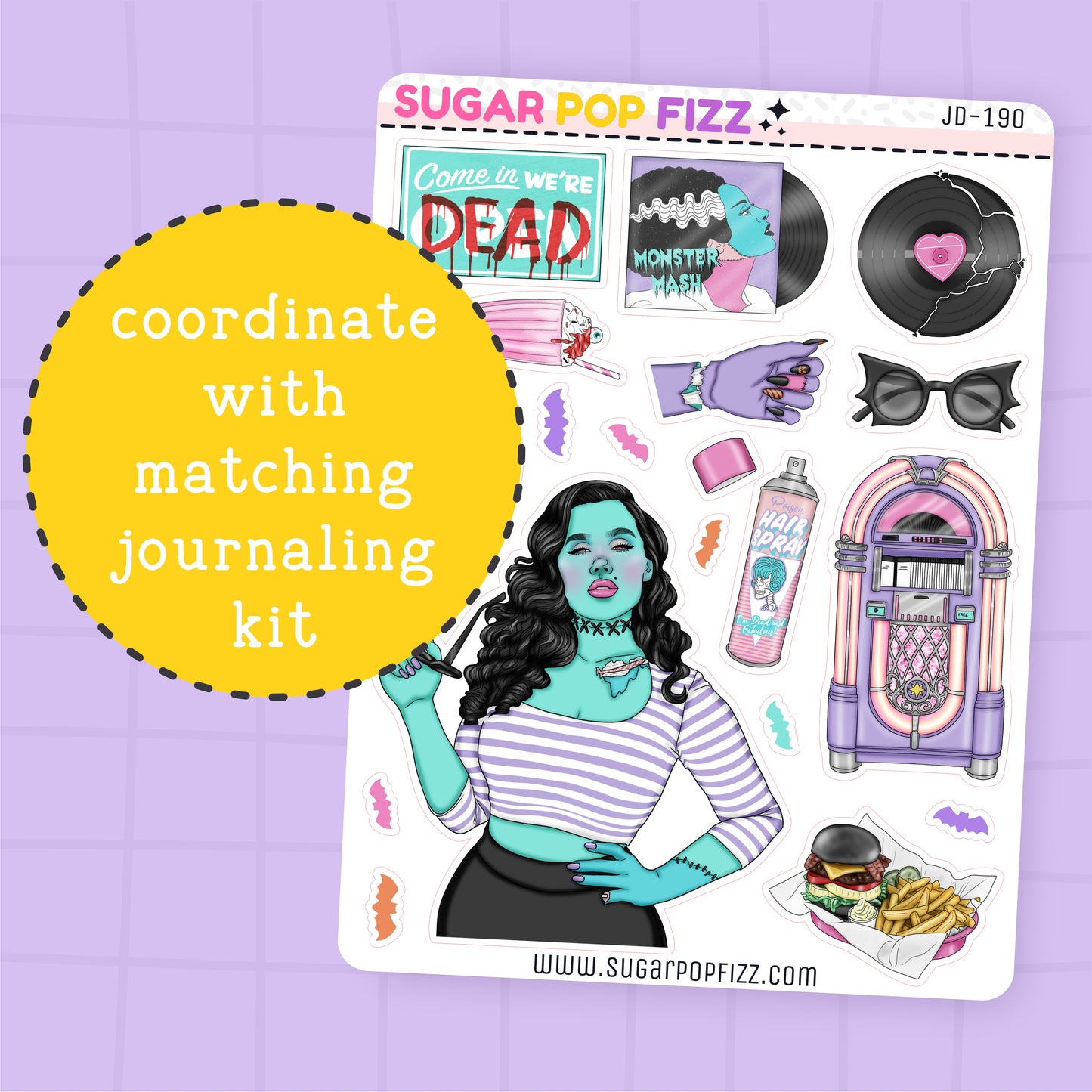 Monster Cafe Journaling Deco Stickers - JD190