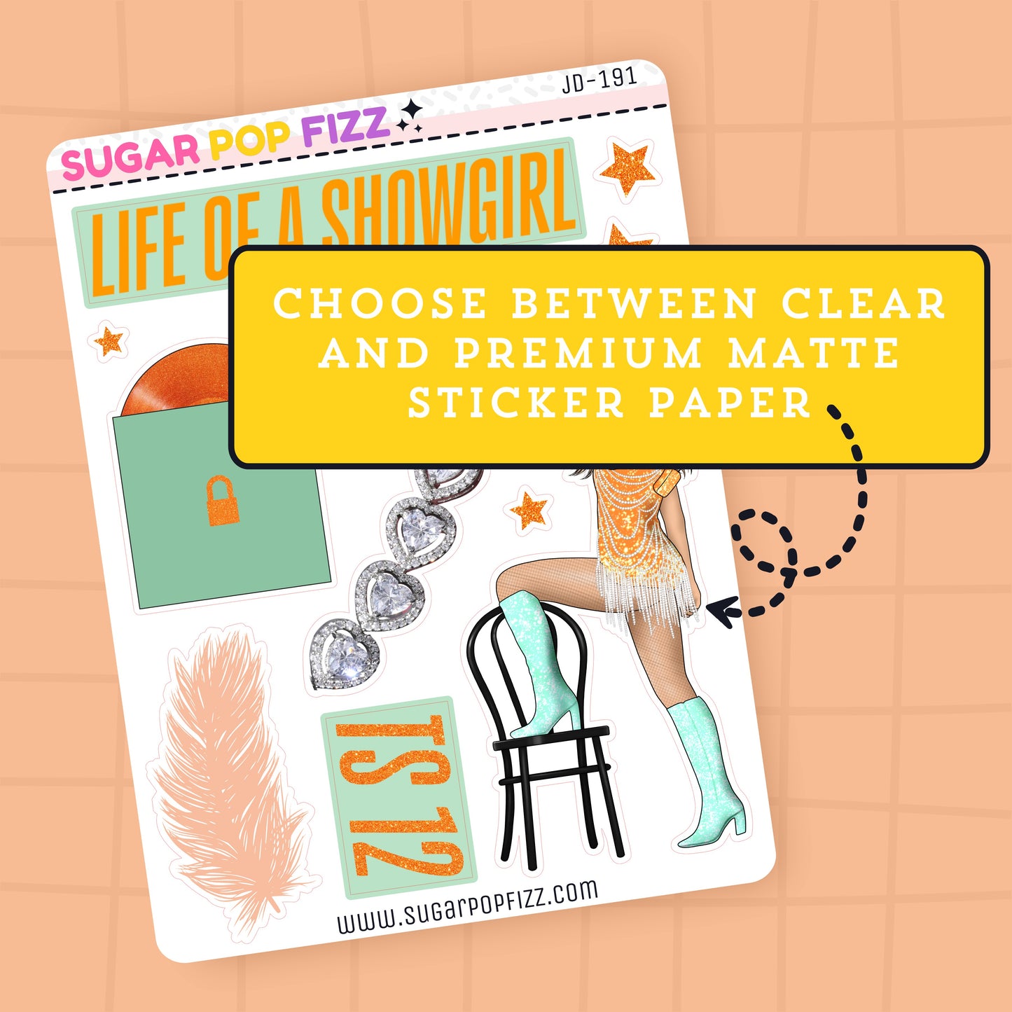 Showgirl Journaling Deco Stickers - JD191