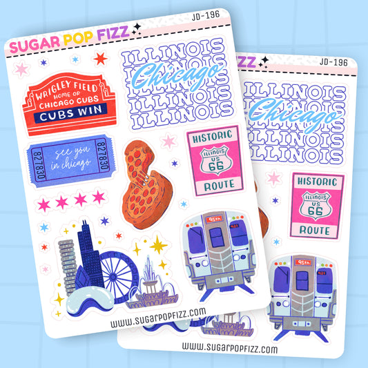 Chicago Journaling Deco Stickers - JD196