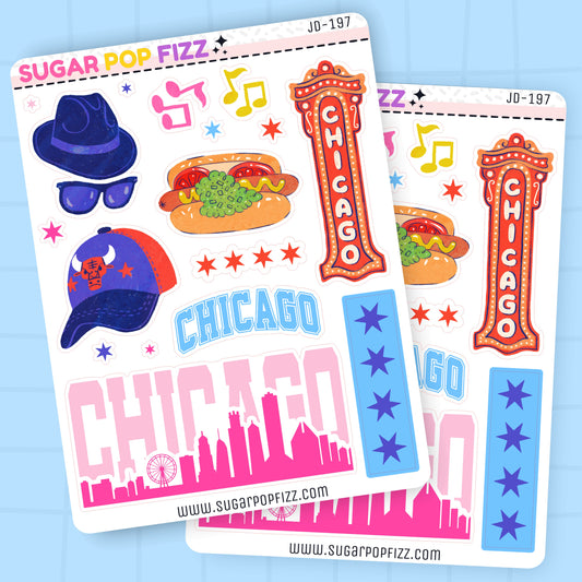 Chicago Journaling Deco Stickers - JD197