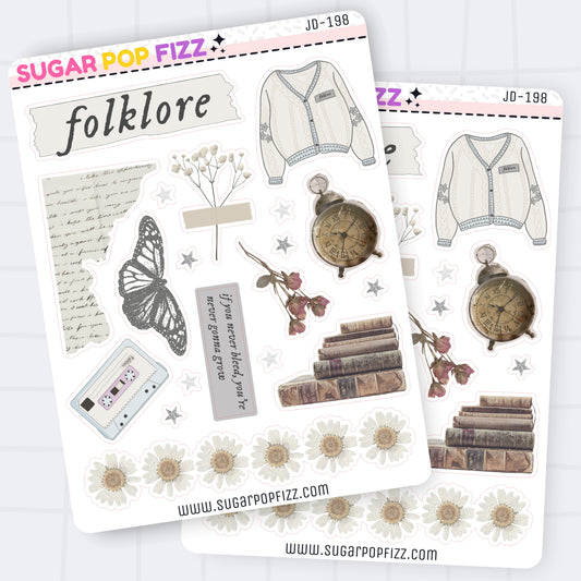 Folklore Journaling Deco Stickers - JD198