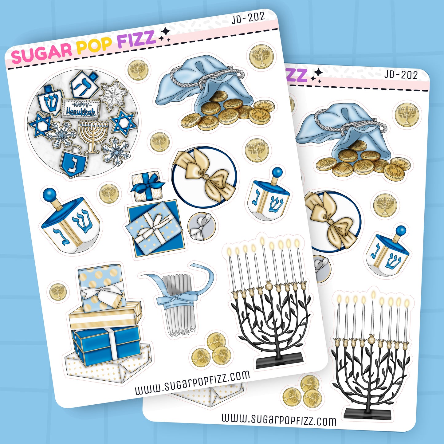 Hanukkah Honey Journaling Deco Stickers - JD202