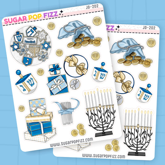 Hanukkah Honey Journaling Deco Stickers - JD202