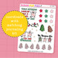 Christmas Tree Cake Journaling Deco Stickers - JD203